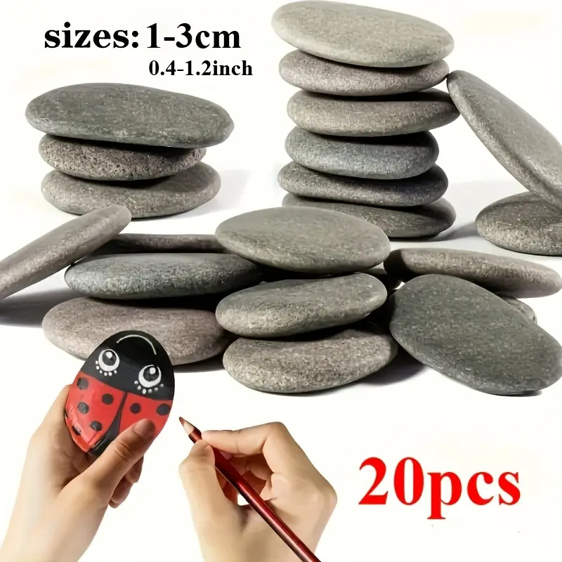 20Pcs Natural River Rocks Smoo - Aquarium Fish Gallery 评论和价格