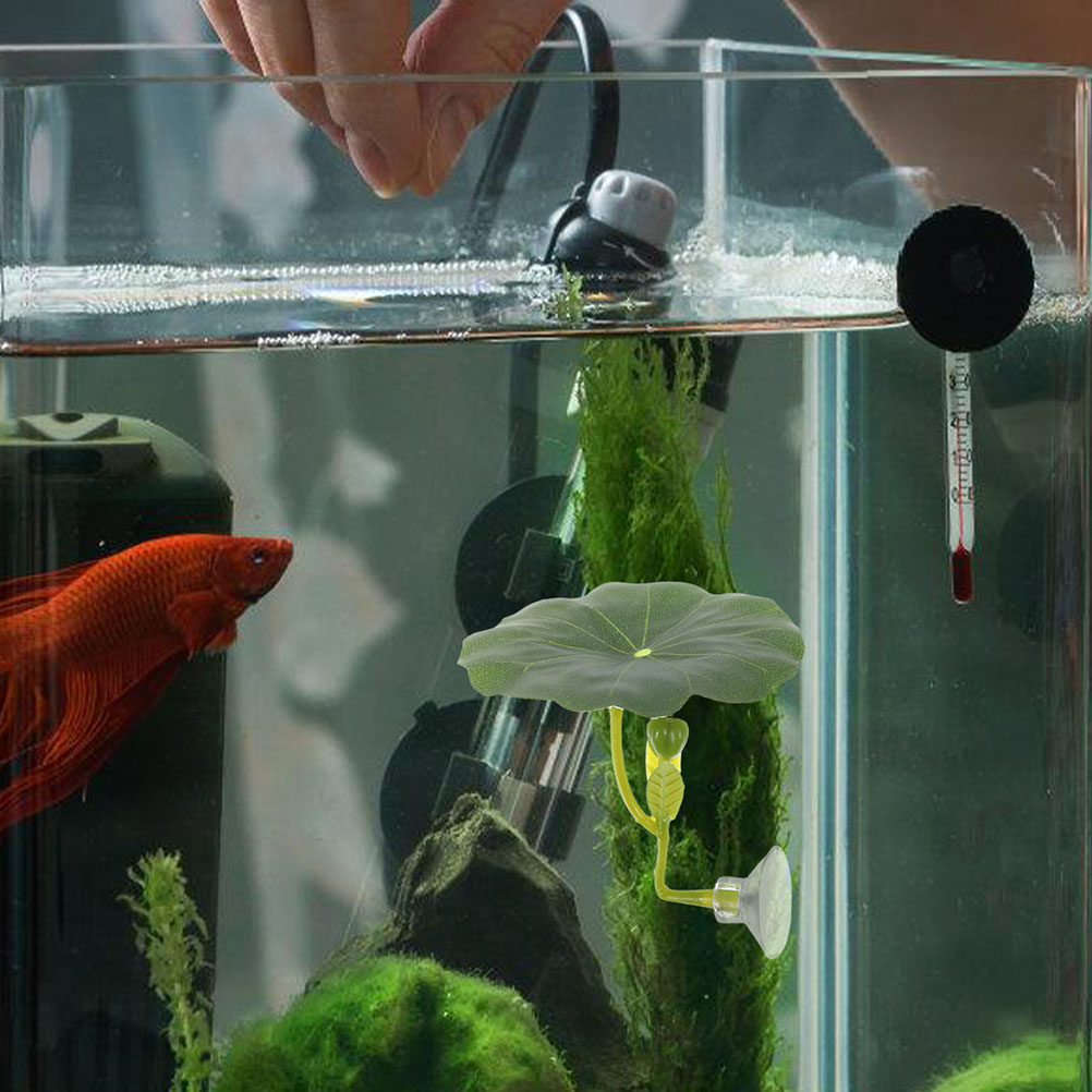 2Pcs Premium Simulation Lotus  - Aquarium Fish Hiding Spot 评论和价格