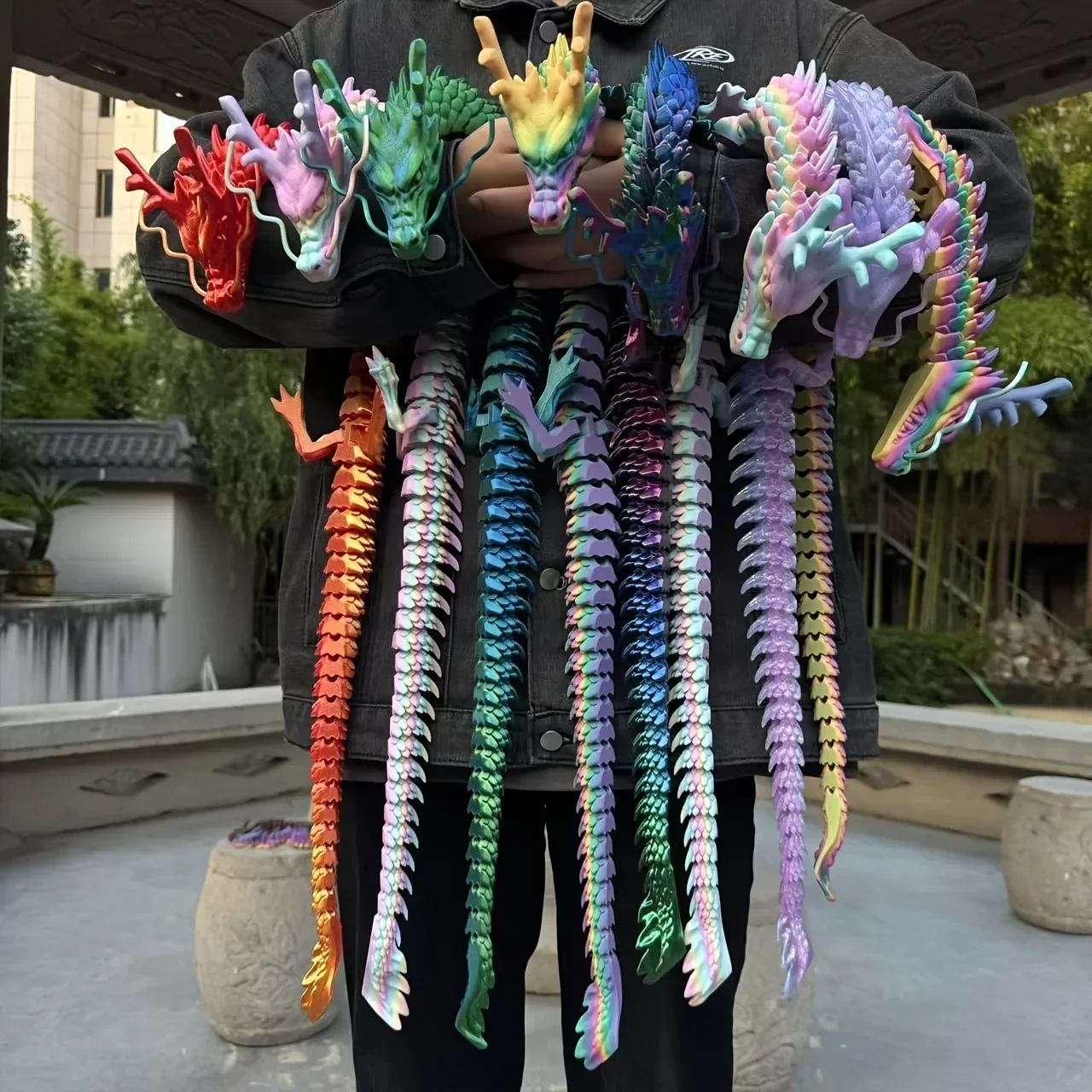 90cm 3D Printed Chinese Loong  - Aquarium Fish Dragon 评论和价格