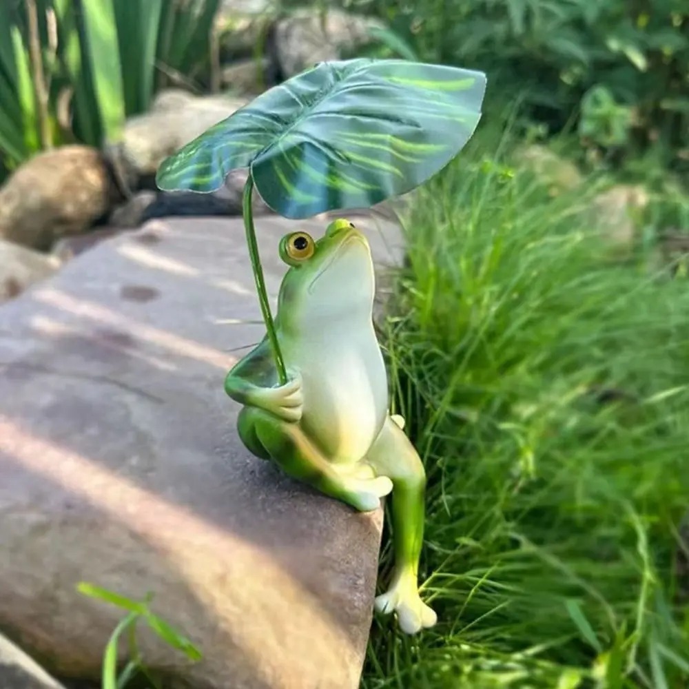 Cartoon Resin Frog Figurine Cr - Aquarium Fish Gallery 评论和价格