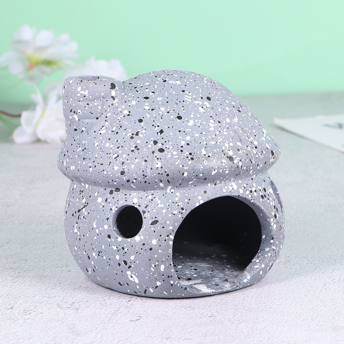 1Pcs Ceramic Mushroom Aquarium - Aquarium Fish Hiding Spot 评论和价格