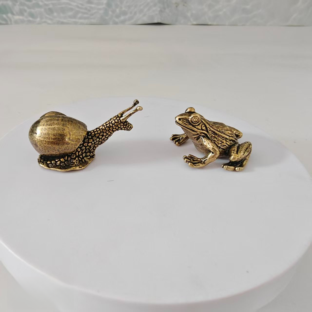 2 pieces of brass frog and sna - Aquarium Fish Gallery 评论和价格