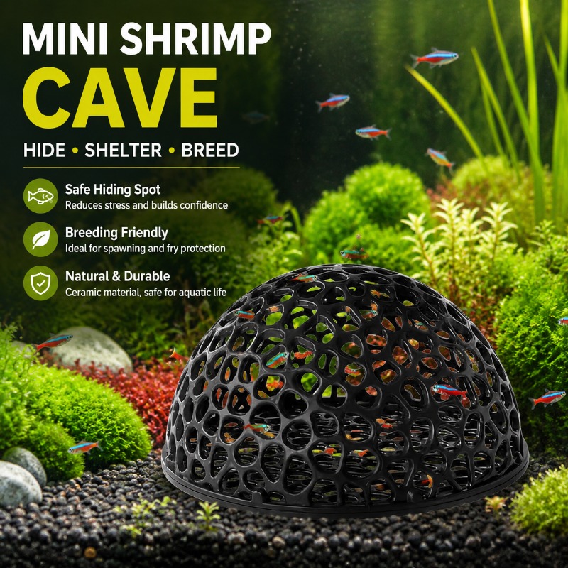 Mini Porous Ceramic Shrimp Cav - Aquarium Fish Hiding Spot 评论和价格