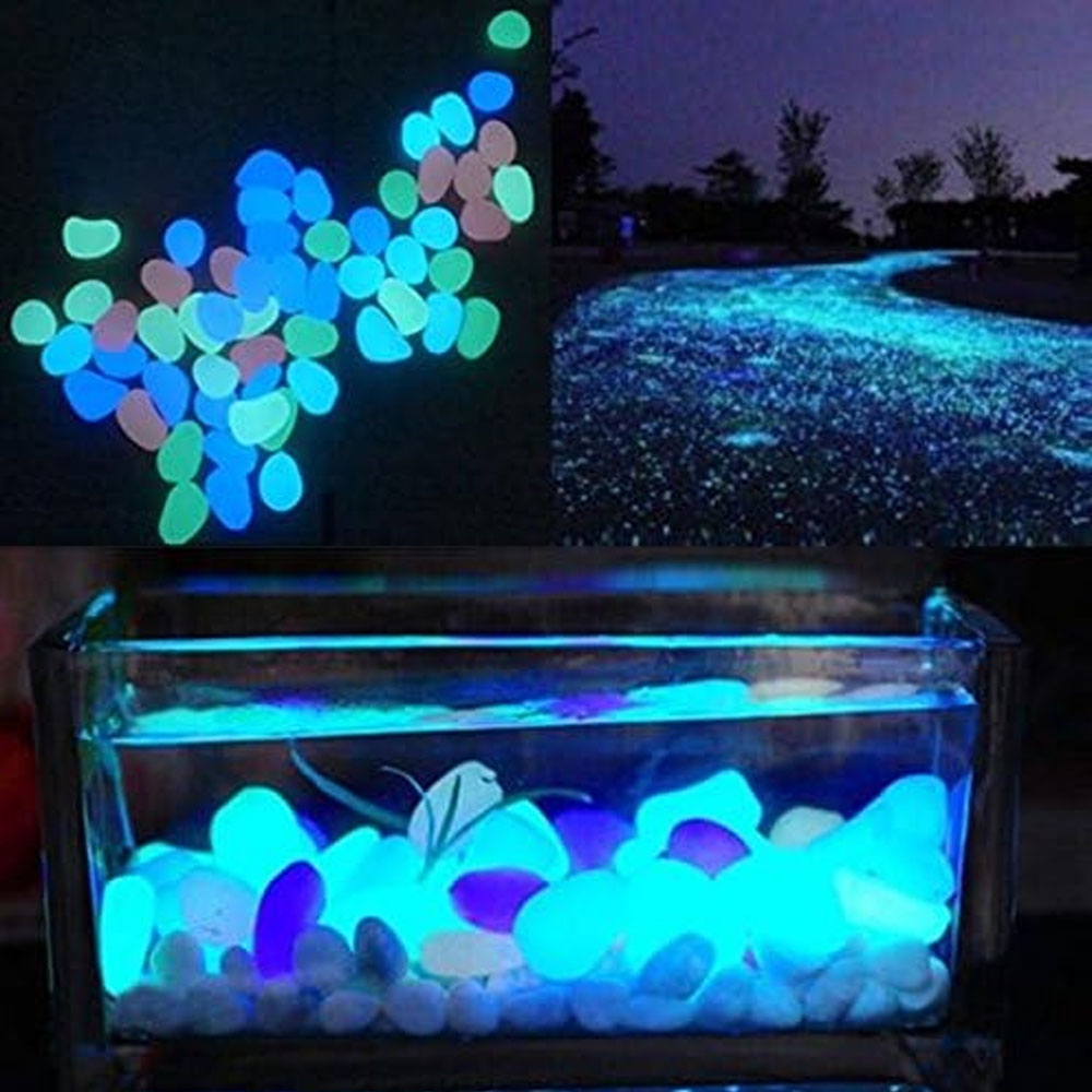 Fish Tank Rocks Glow Blue Pebb - Aquarium Fish Gallery 评论和价格